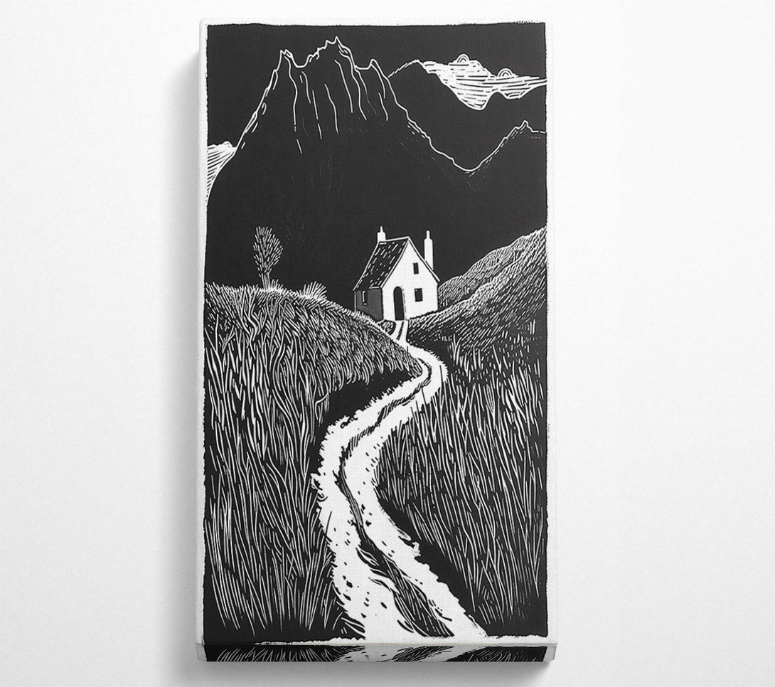  A Canvas Print of White Path To The Hills Canvas Art