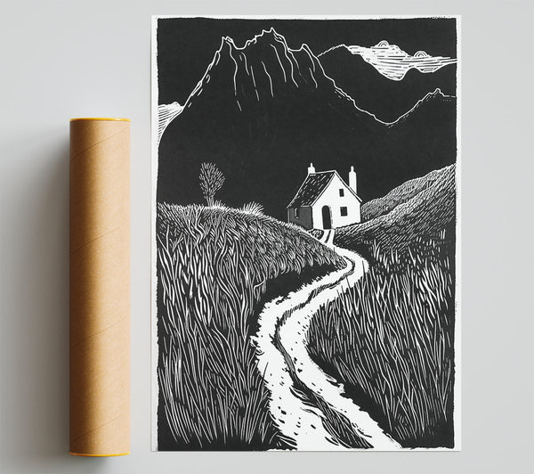 White Path To The Hills Poster