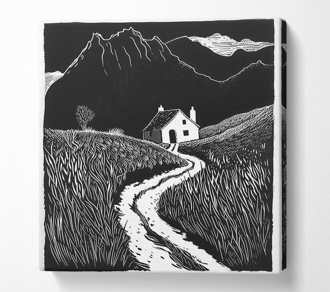  A Canvas Print of White Path To The Hills Canvas Art