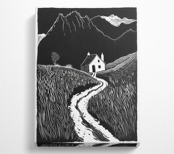  A Canvas Print of White Path To The Hills Canvas Art