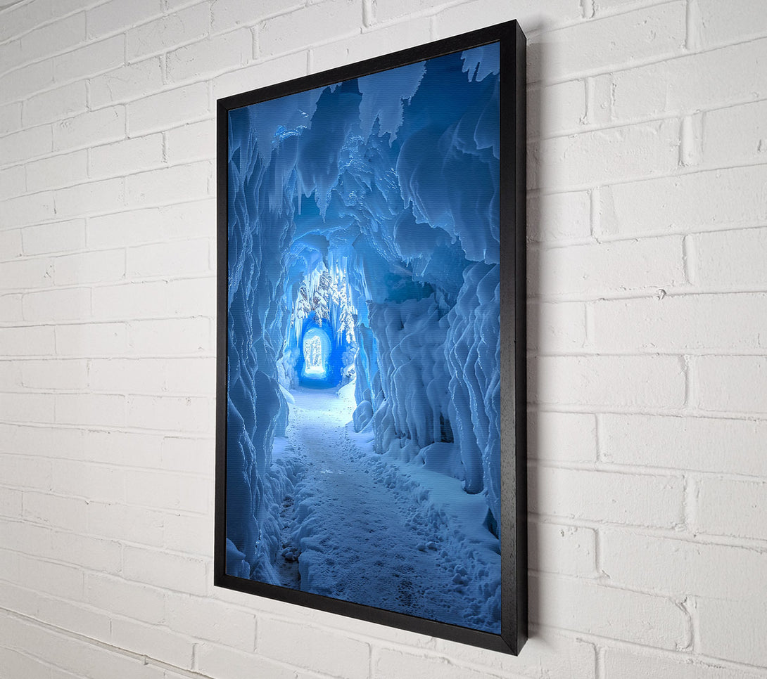  A Canvas Print of Blue Ice Tunnel Canvas Print