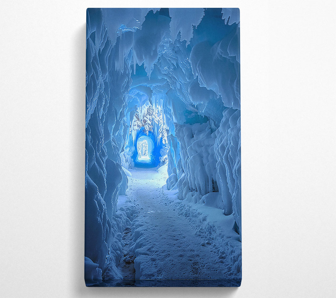  A Canvas Print of Blue Ice Tunnel Canvas Print