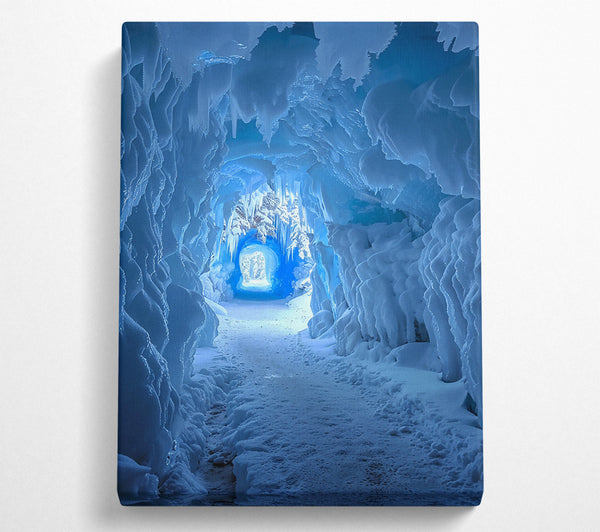  A Canvas Print of Blue Ice Tunnel Canvas Print