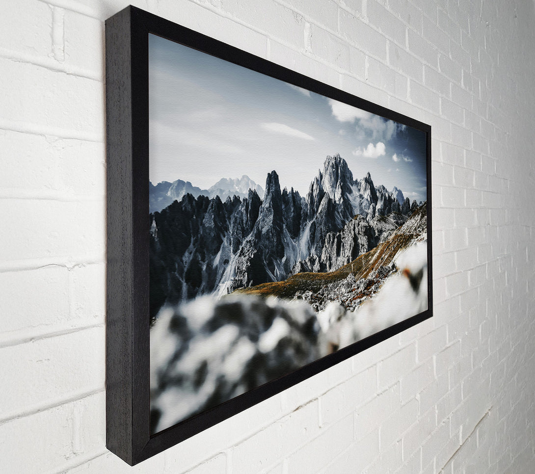  A Canvas Print of White Peaks In Winter Canvas Wall Art
