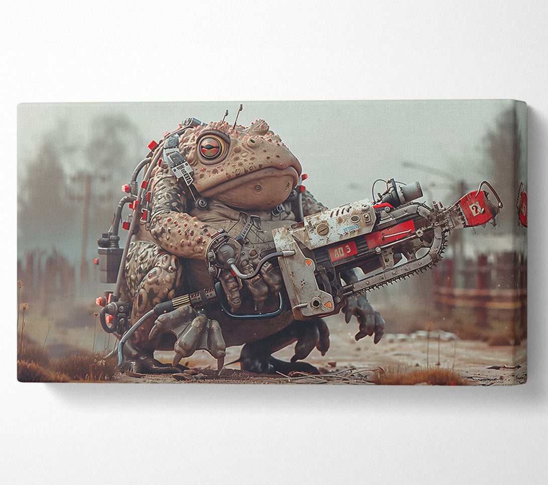  A Canvas Print of Crimson Chainsaw Toad Canvas Art