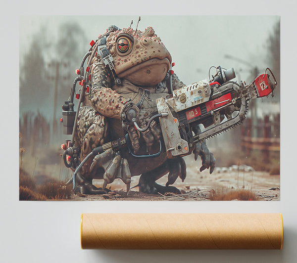 Crimson Chainsaw Toad Print