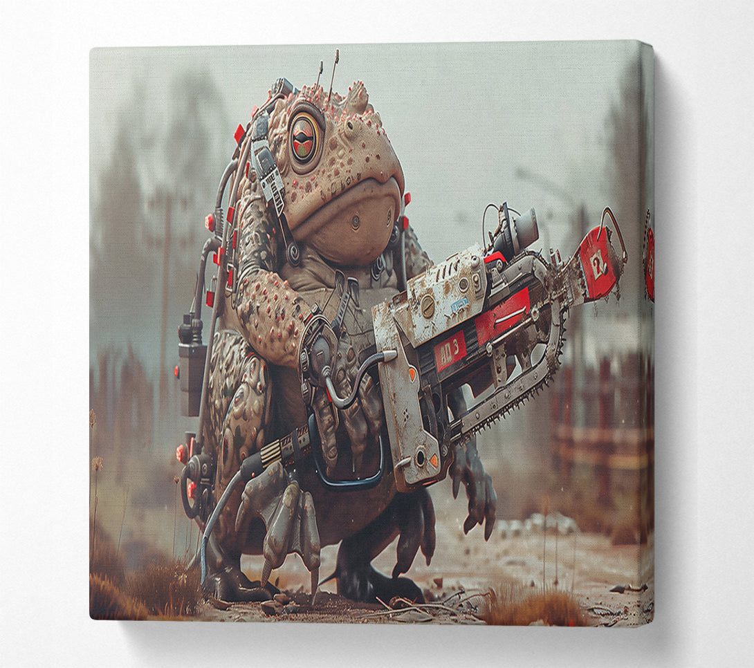  A Canvas Print of Crimson Chainsaw Toad Canvas Art