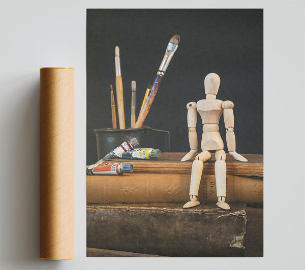 Brown Wooden Muse Poster