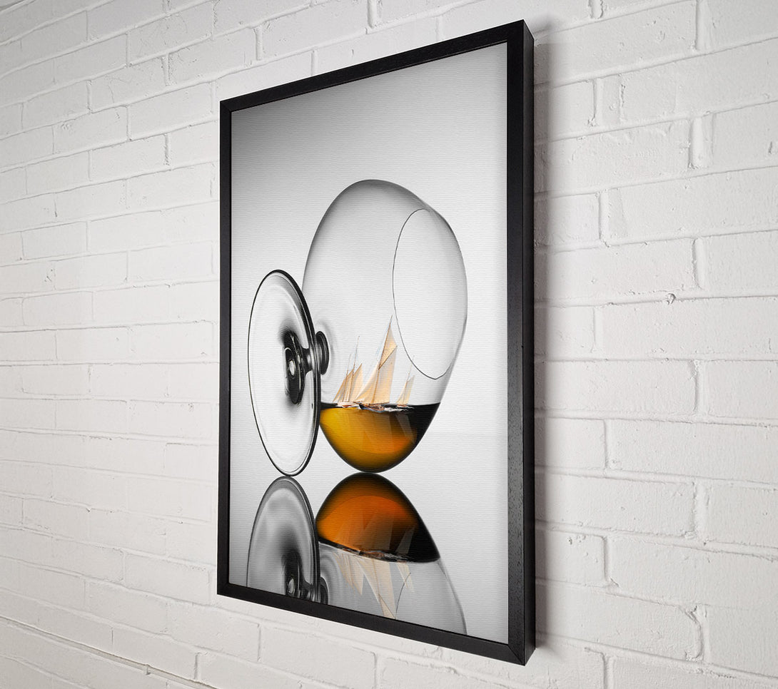  A Canvas Print of Boats In A Wine Glass Canvas Art