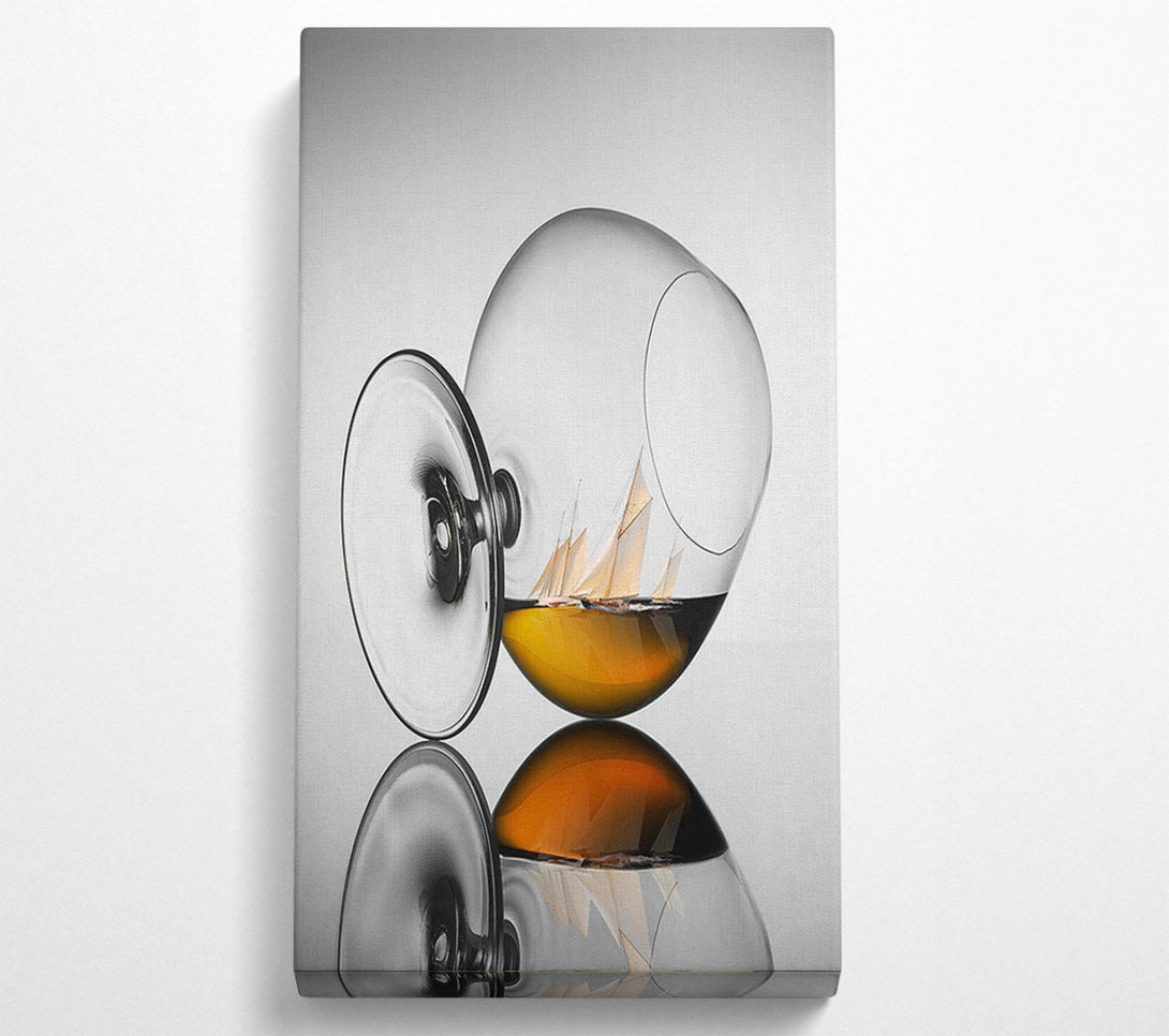  A Canvas Print of Boats In A Wine Glass Canvas Art