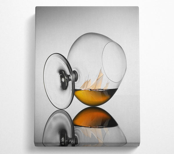  A Canvas Print of Boats In A Wine Glass Canvas Art