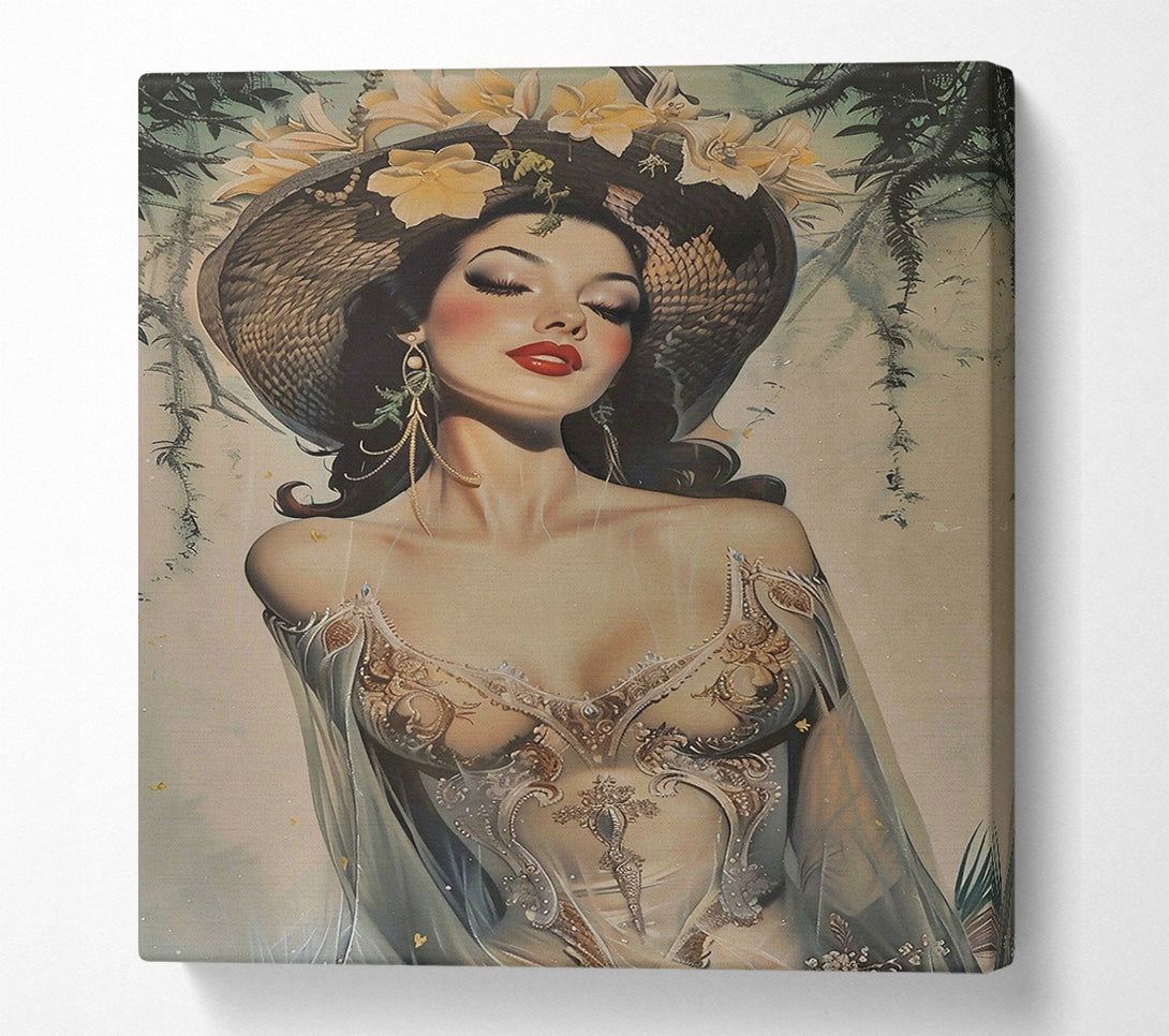  A Canvas Print of Golden Dream Lady Canvas Art