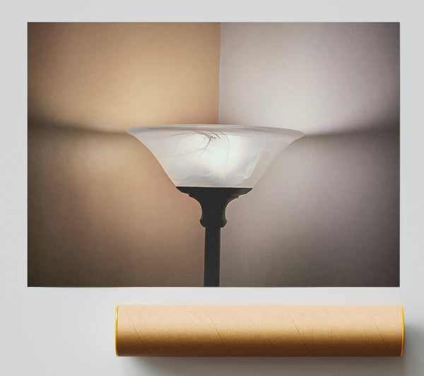 White Shade Corner Light Poster