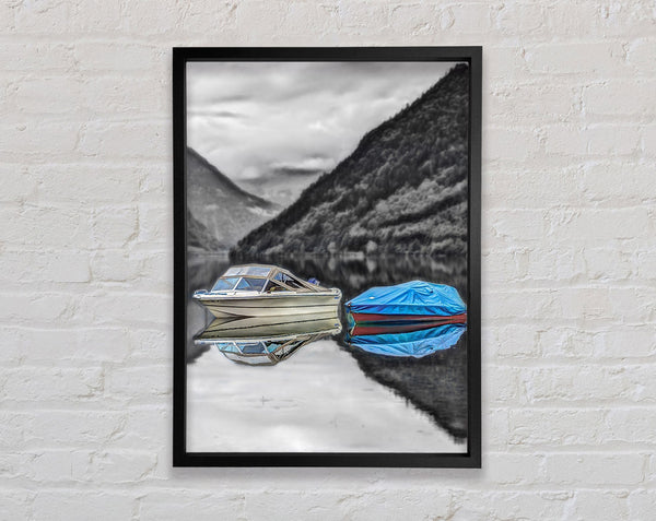 Boats On The Lake Framed Print