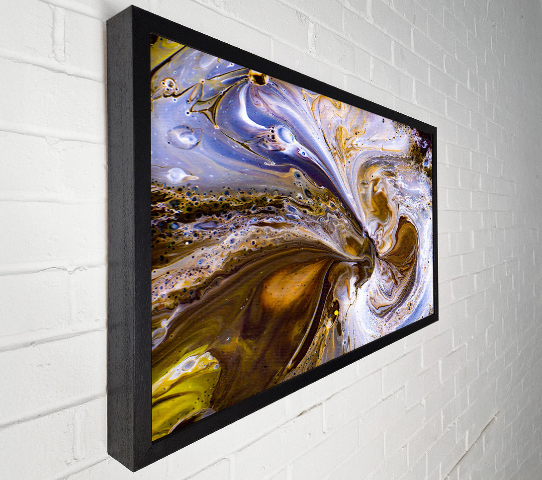  A Canvas Print of White Brown Swirl Canvas Art