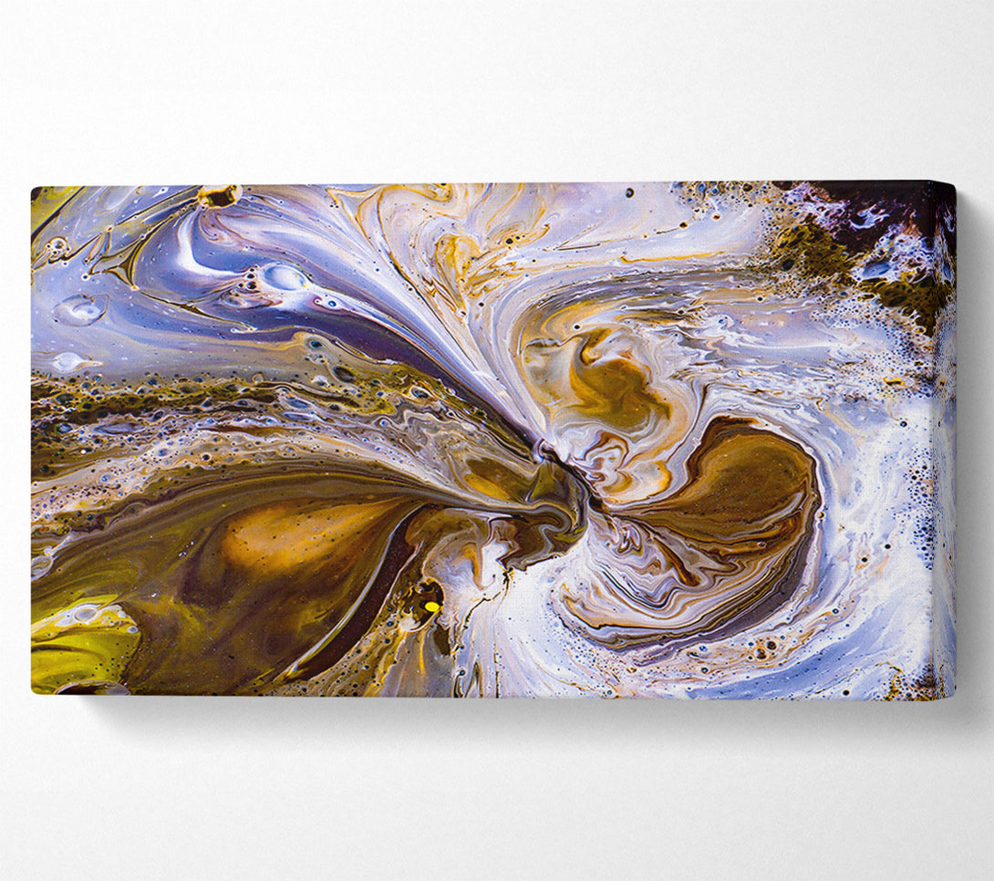  A Canvas Print of White Brown Swirl Canvas Art