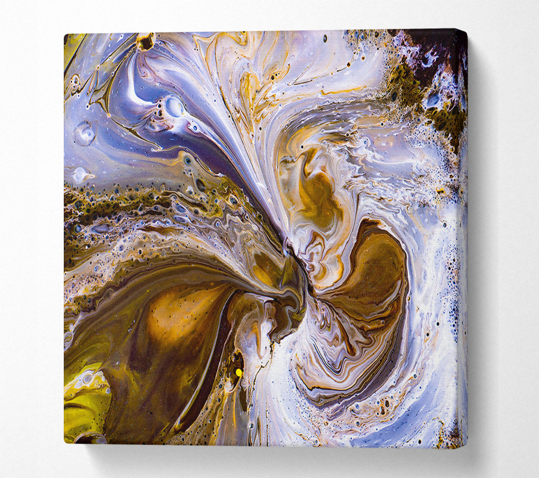  A Canvas Print of White Brown Swirl Canvas Art