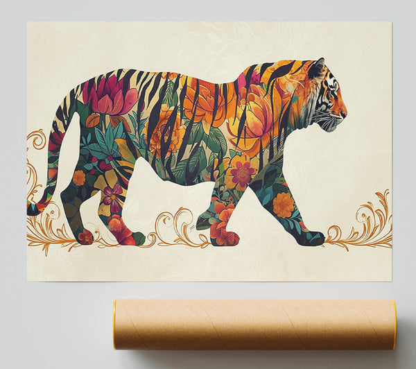 Orange Tiger Bloom Giclee Print