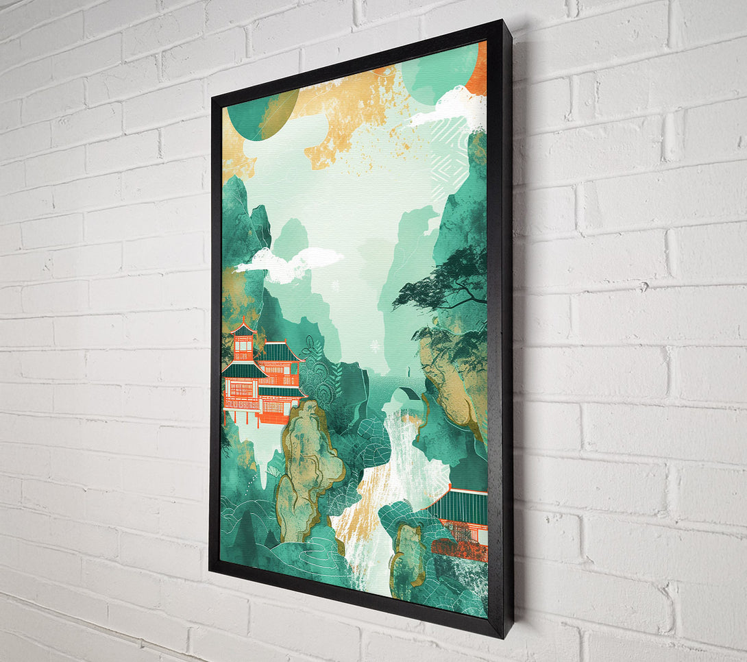  A Canvas Print of Emerald Mountain Retreat Canvas Art