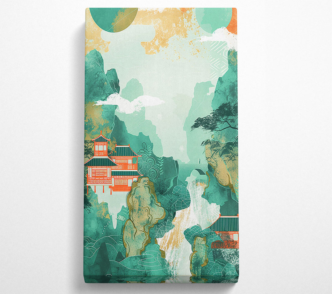  A Canvas Print of Emerald Mountain Retreat Canvas Art