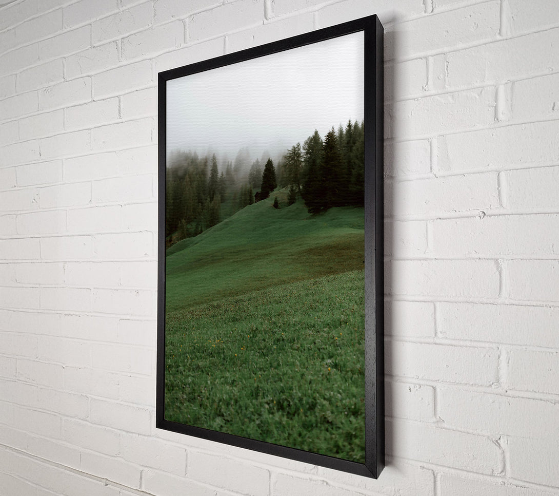  A Canvas Print of Emerald Foggy Hills Canvas Print