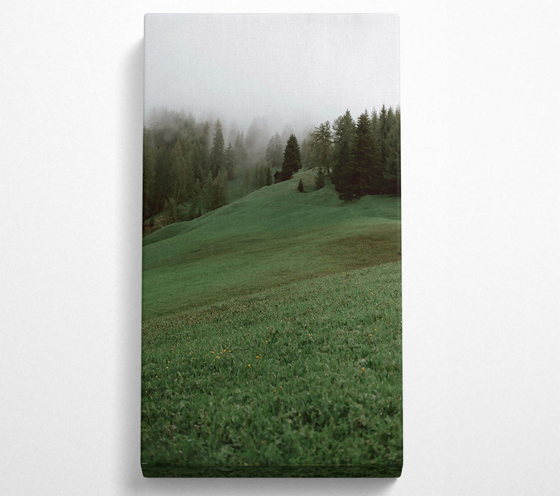  A Canvas Print of Emerald Foggy Hills Canvas Print