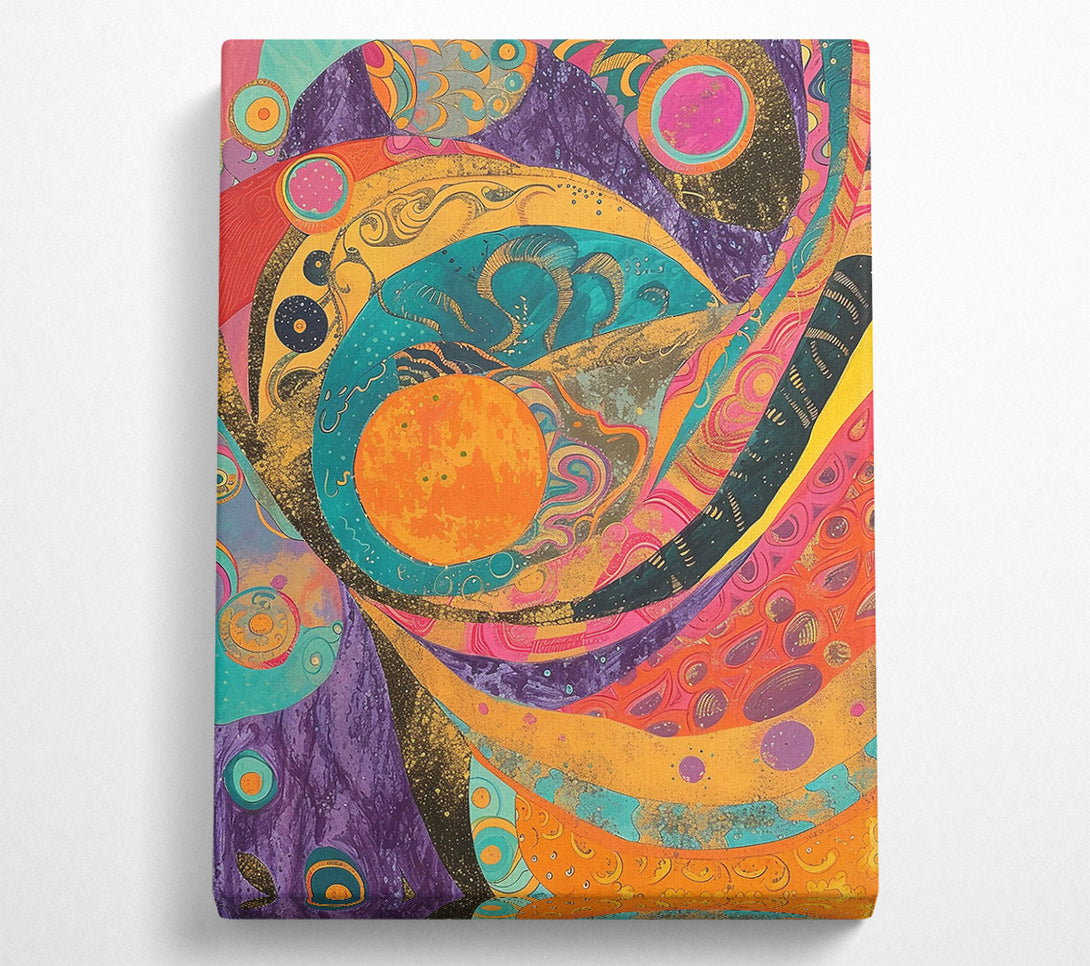  A Canvas Print of Golden Cosmic Dance Canvas Art