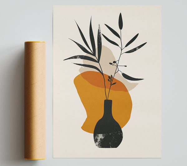 Burnt Orange Blooms Giclee Print
