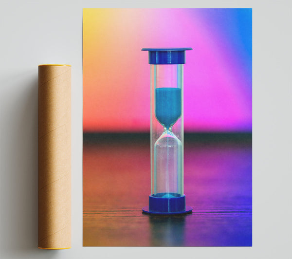Blue Hourglass Time Print