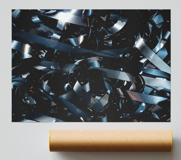 Dark Silver Tapes Giclee Print