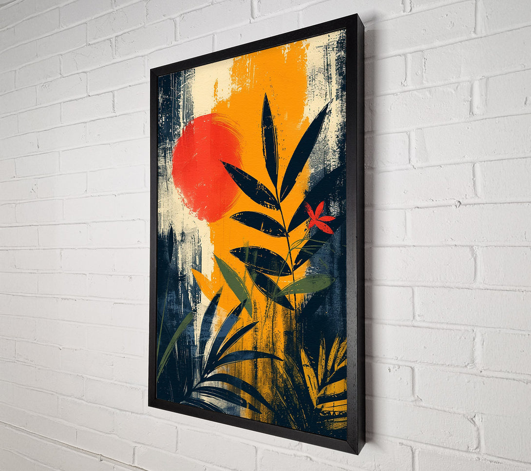  A Canvas Print of Boho Abstract Botanical Art Canvas Art