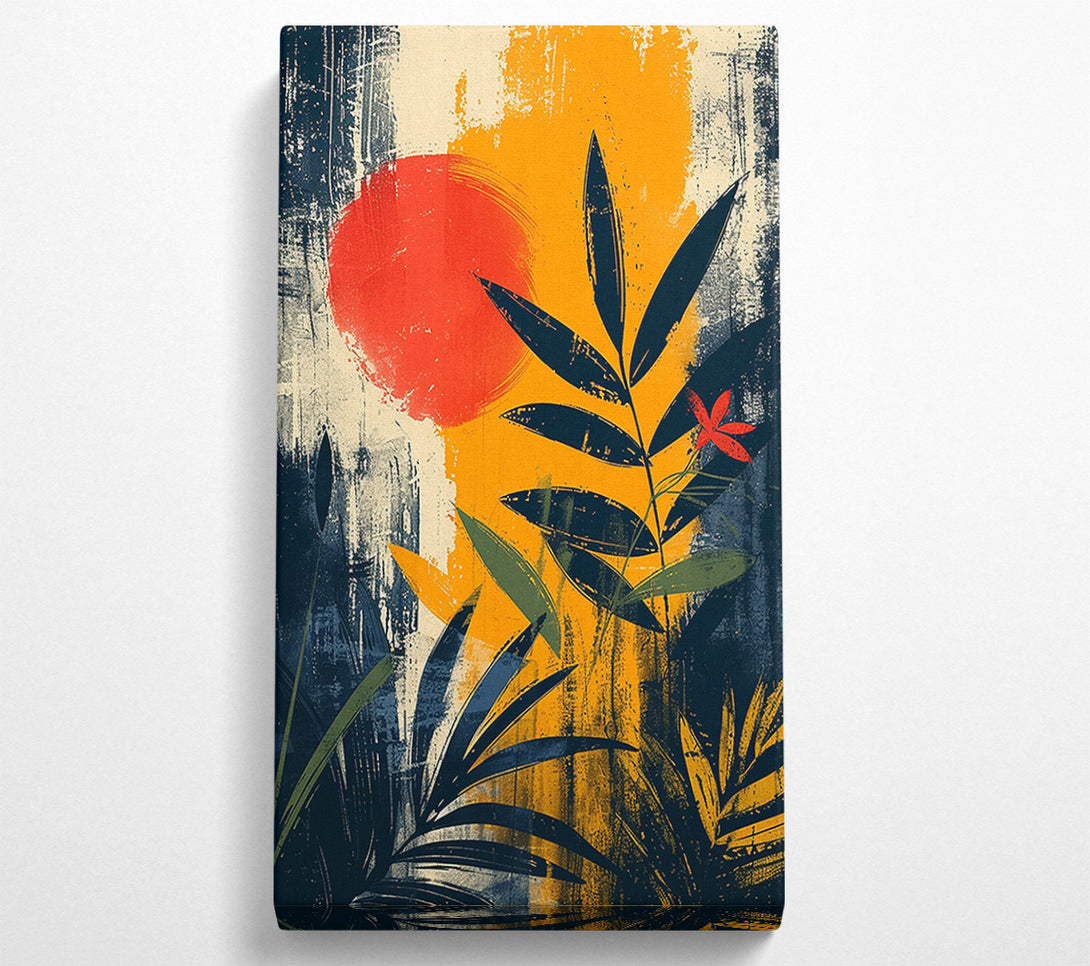  A Canvas Print of Boho Abstract Botanical Art Canvas Art