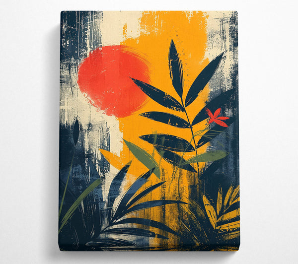  A Canvas Print of Boho Abstract Botanical Art Canvas Art