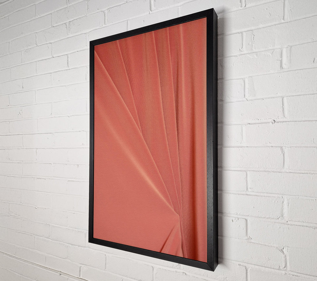  A Canvas Print of Salmon Silk Drapes Canvas Wall Art