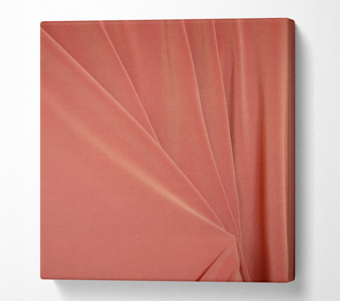  A Canvas Print of Salmon Silk Drapes Canvas Wall Art