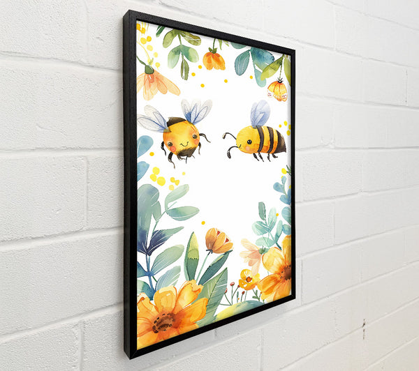 Yellow Bumblebees & Blooms