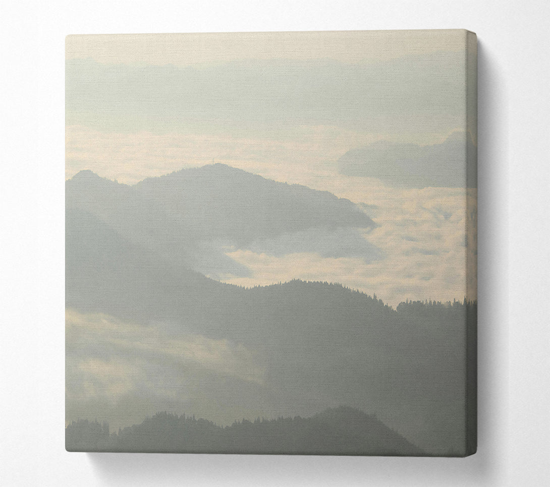  A Canvas Print of Pale Morning Mist Canvas Print