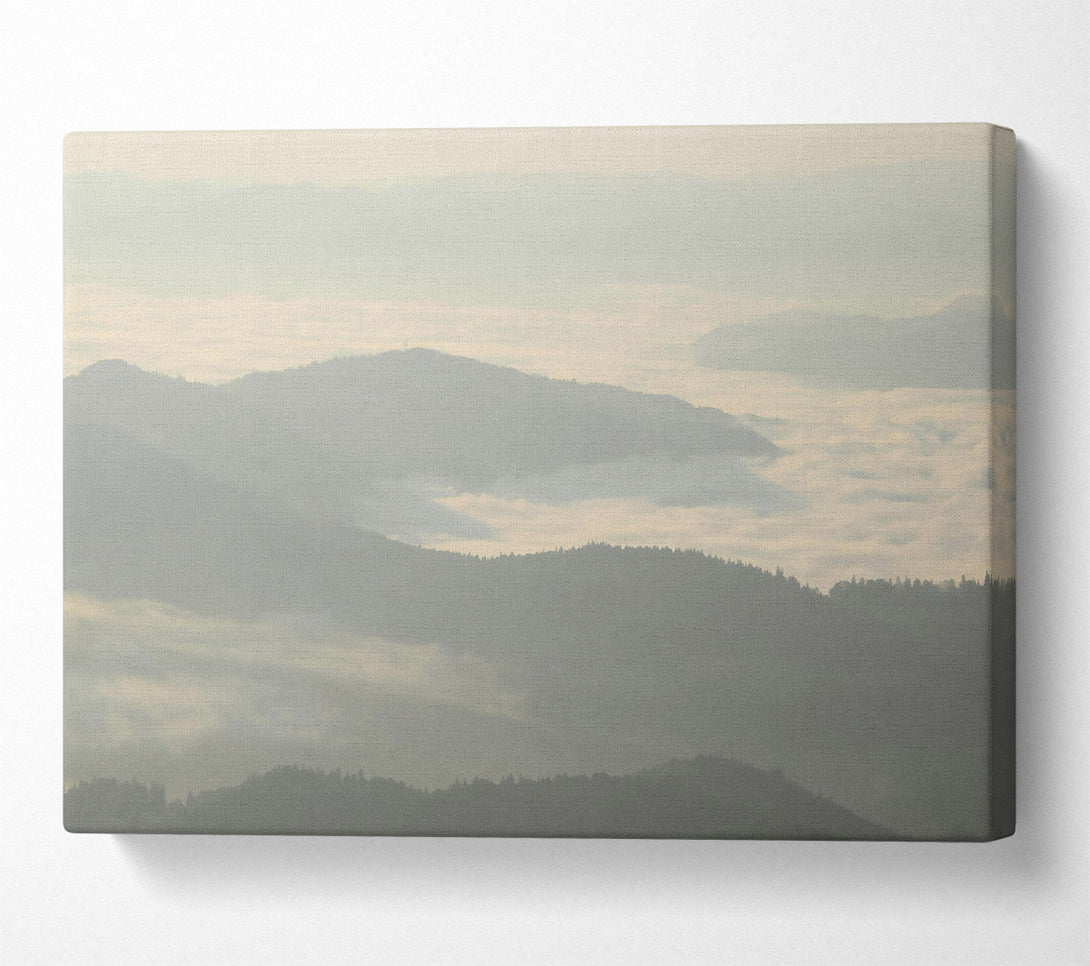  A Canvas Print of Pale Morning Mist Canvas Print