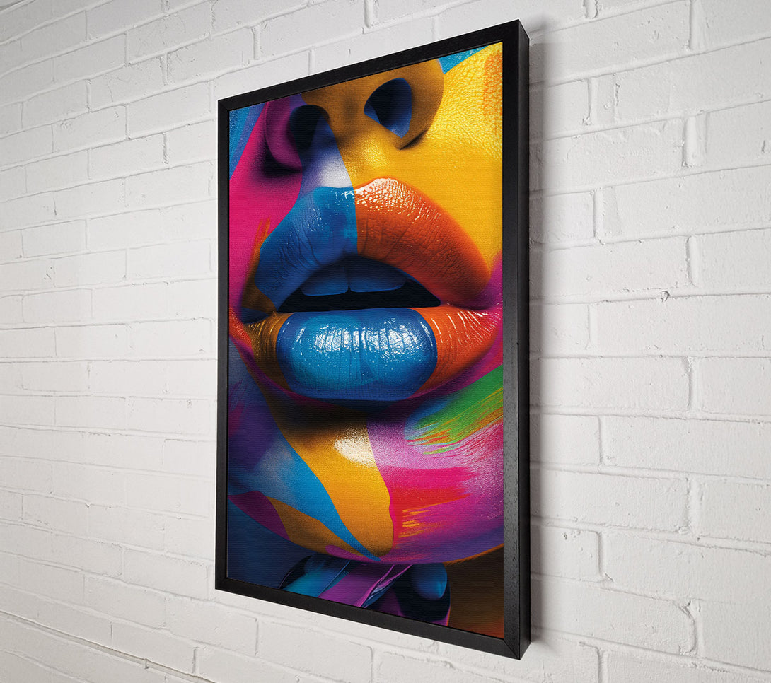  A Canvas Print of Bold Colours Face Canvas Print