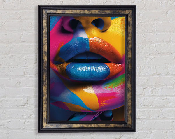 Bold Colours Face Framed Print