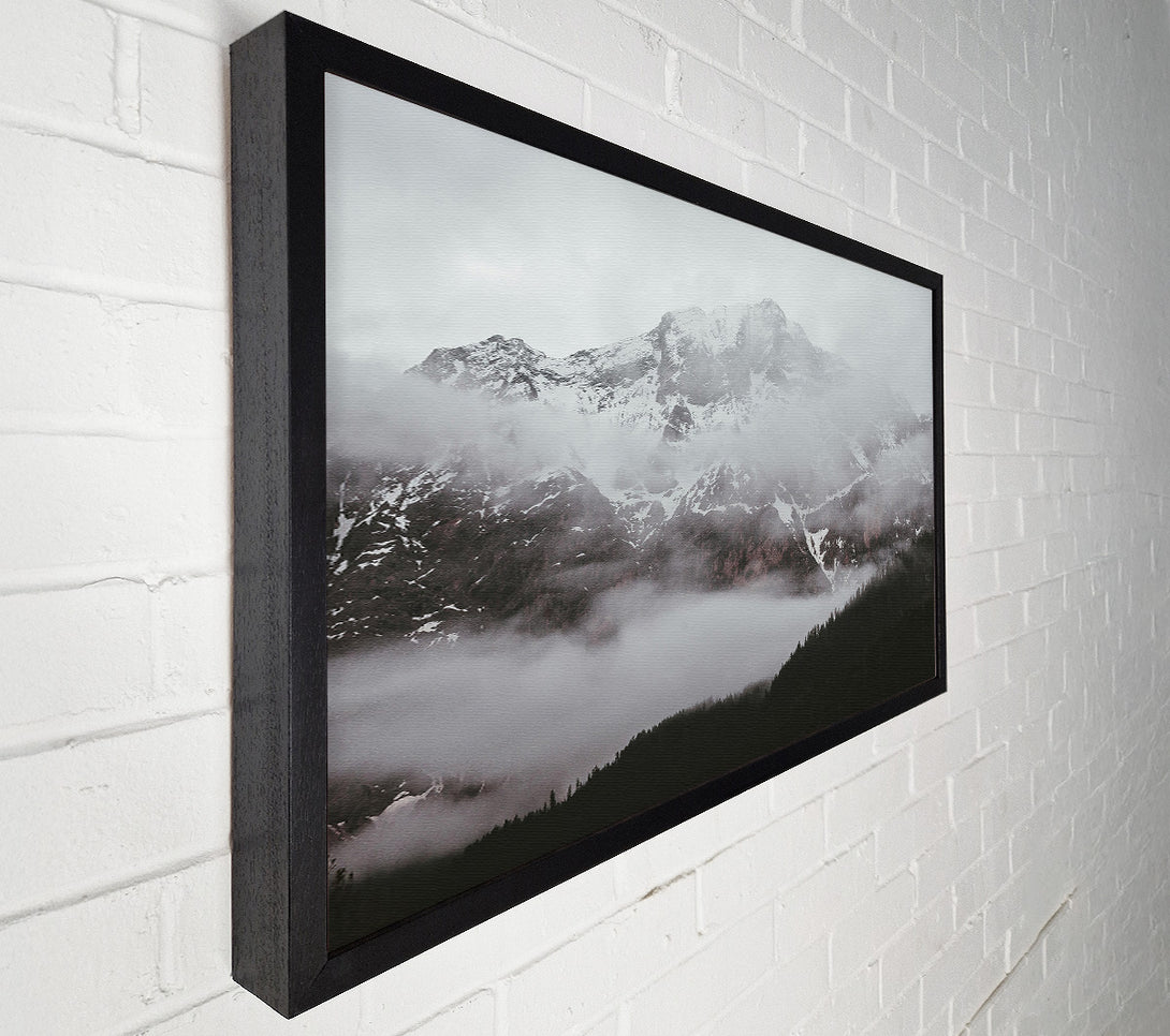  A Canvas Print of Silver Peak In Fog Canvas Art