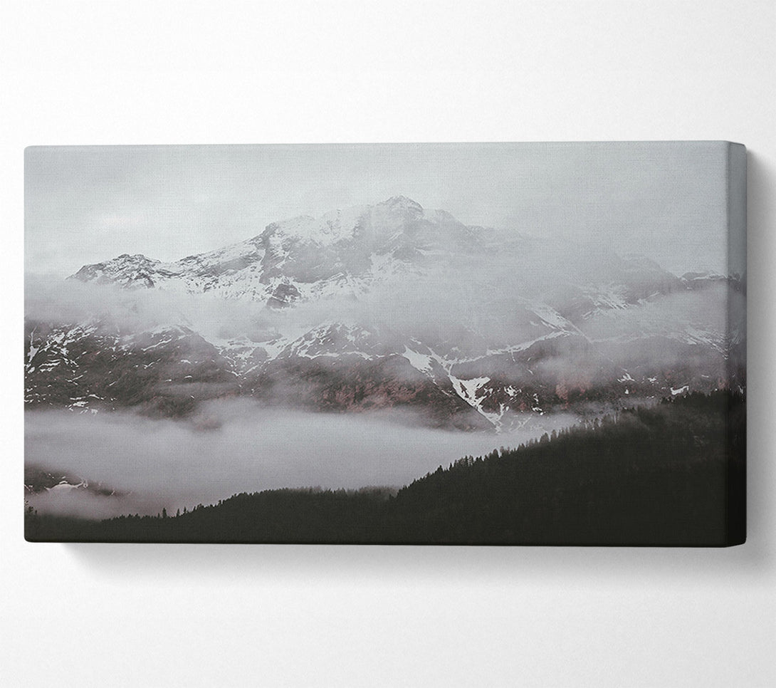 A Canvas Print of Silver Peak In Fog Canvas Art