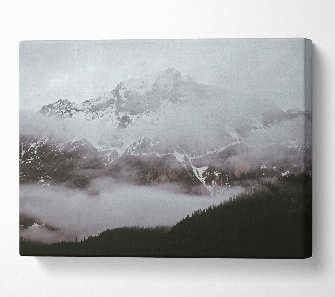  A Canvas Print of Silver Peak In Fog Canvas Art
