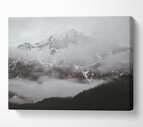  A Canvas Print of Silver Peak In Fog Canvas Art