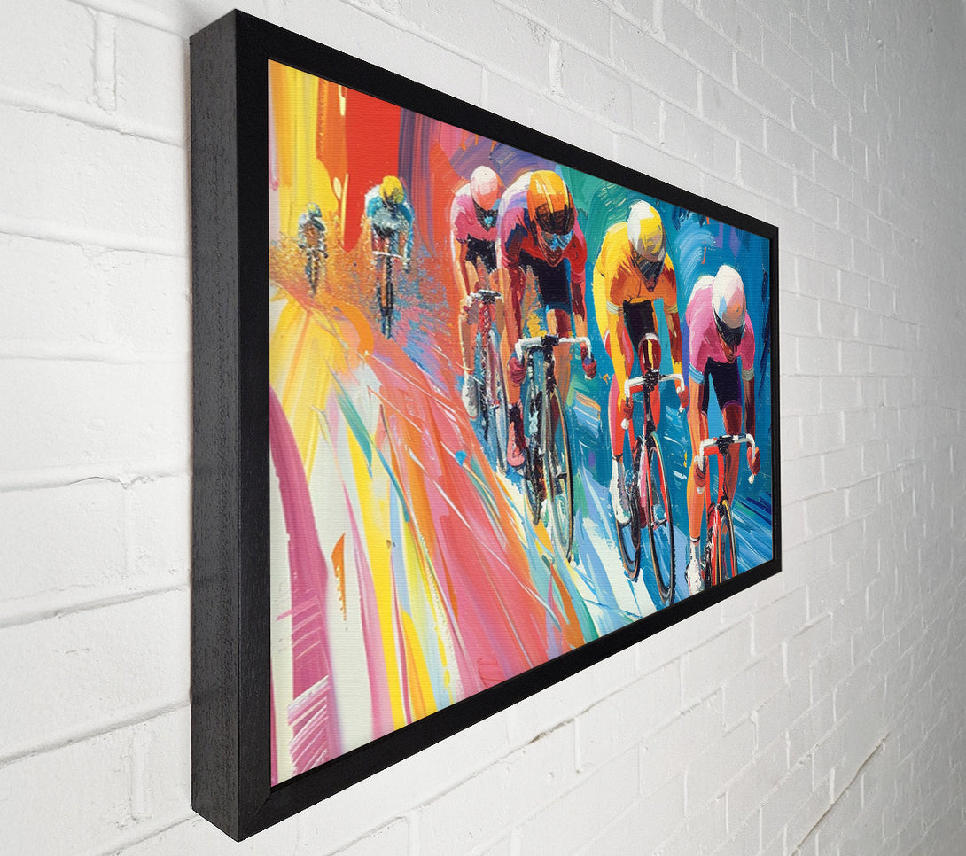  A Canvas Print of Bold Cyclists Canvas Wall Art