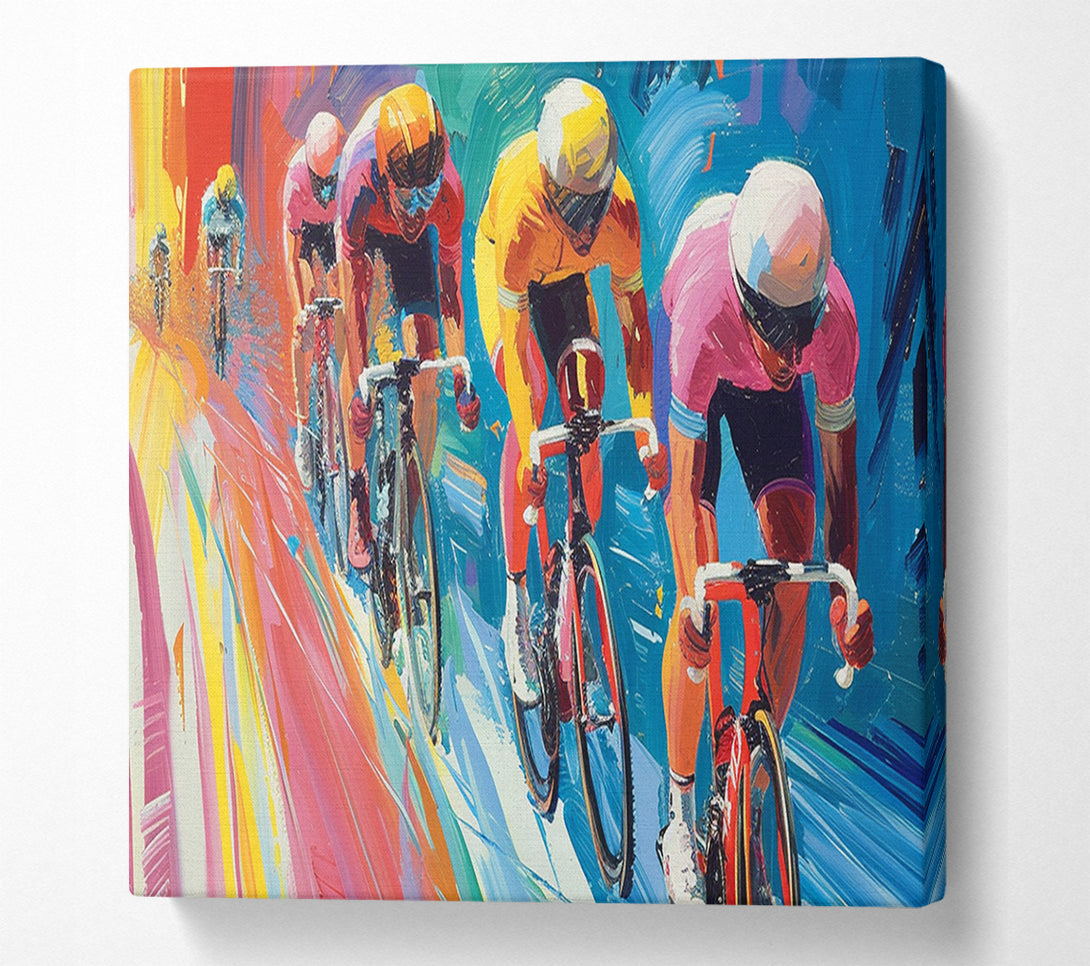  A Canvas Print of Bold Cyclists Canvas Wall Art