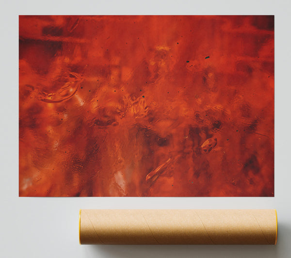 Crimson Fire Reflections Poster