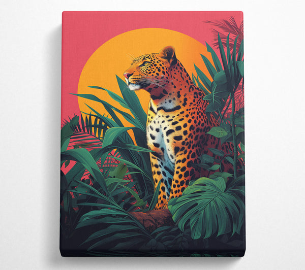  A Canvas Print of Bold Leopard Modern Canvas Art