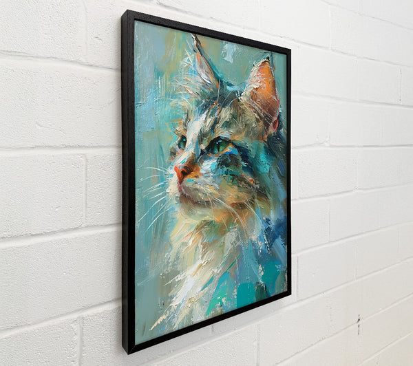 Turquoise Feline Gaze