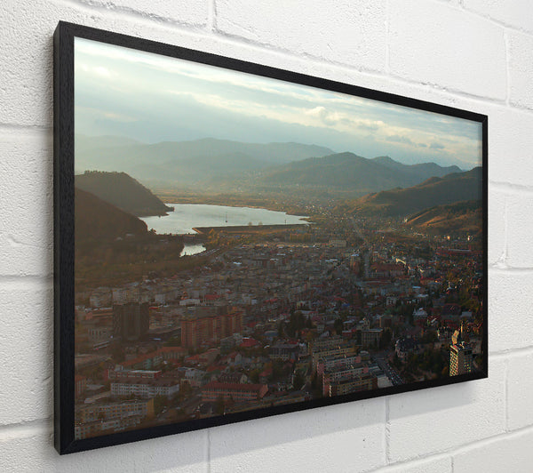 Golden Mountain Cityscape
